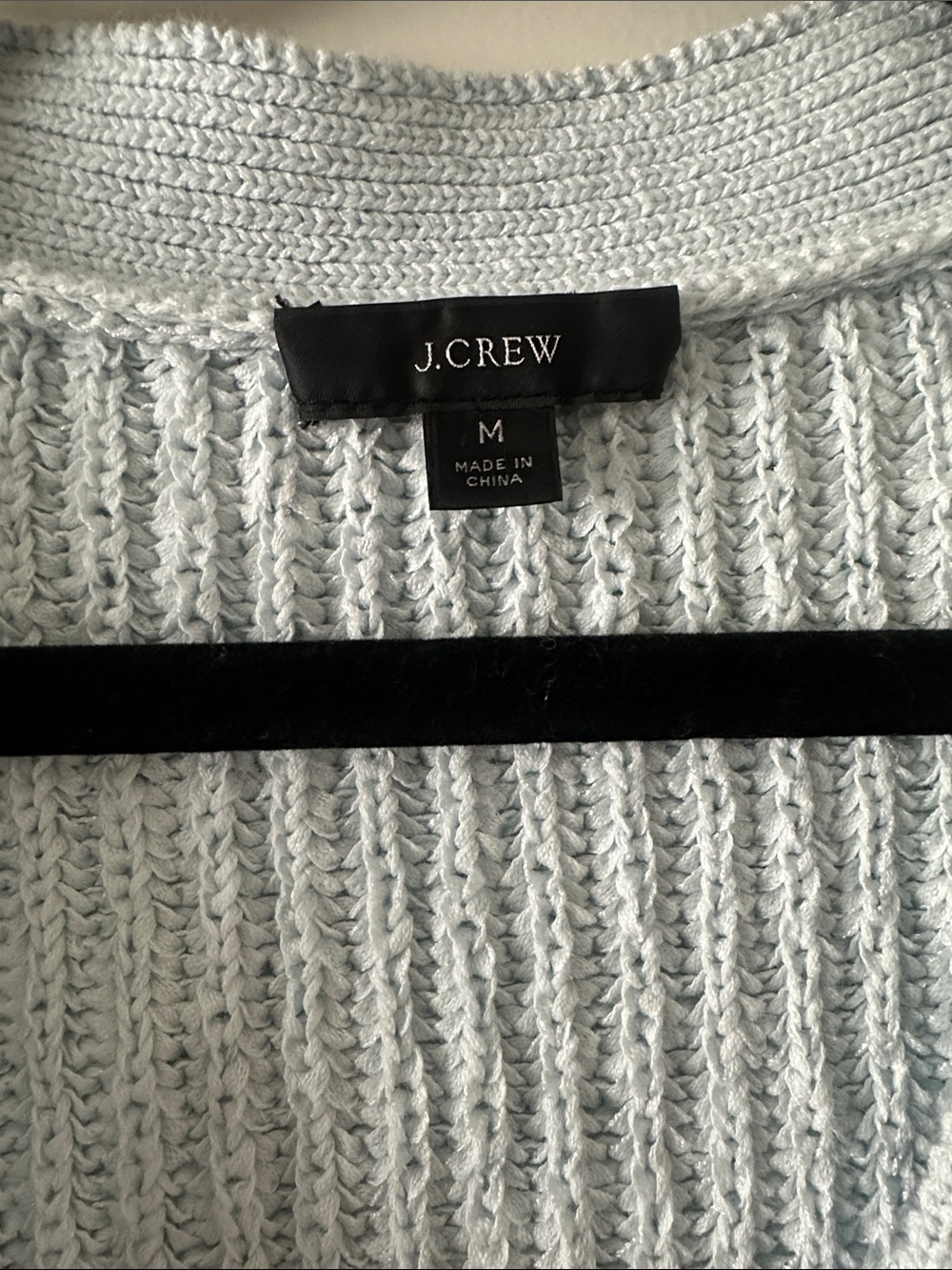 J.Crew Ribbed Button-Front Cardigan Light Blue - Picture 2 of 4